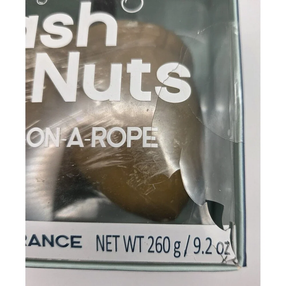 NPW Wash Your Nuts Soap On A Rope Novelty White Elephant Gag Gift PKG Damage